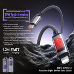 WK WDC-109 30W Intelligent Digital Display Type-C to 8 Pin Fast Charging Data Cable, Length: 1.2m, WDC-109