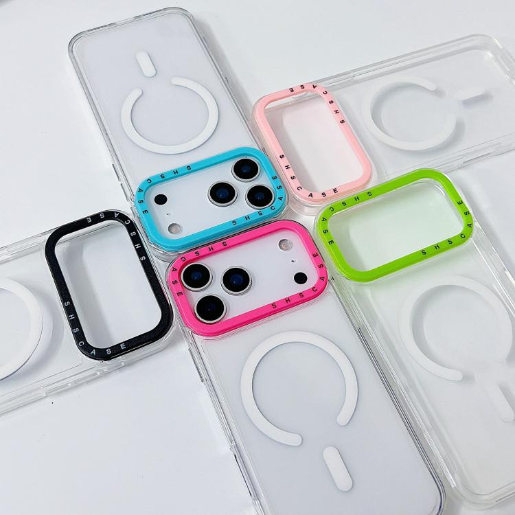 Color Contrast Lens Frame Transparent TPU Magnetic Phone Case, For iPhone 18 Pro / 17 Pro, For iPhone 18 Pro Max / 17 Pro Max