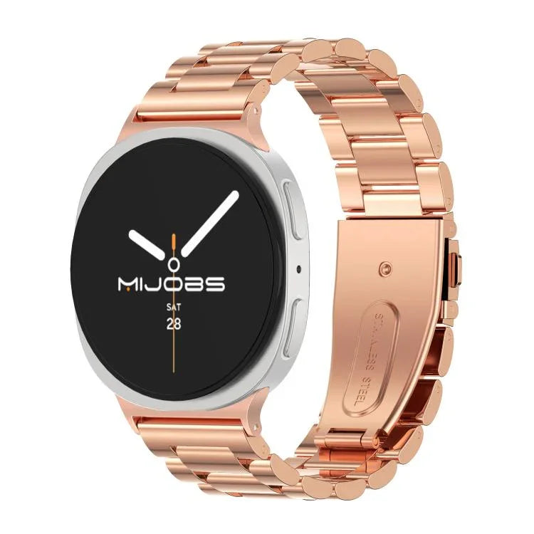 MIJOBS Three Beads Stainless Steel Watch Band, For Samsung Galaxy Watch8 / Watch8 Classic