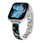 Leopard Print Bracelet Alloy Watch Band, For Apple Watch 46mm / 49mm / 45mm / 44mm, For Apple Watch 42mm / 41mm / 40mm / 38mm