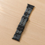 xDfind Black Connector Camouflage Print Silicone Watch Band, For Apple Watch 42 / 44 / 45 / 46 / 49mm, For Apple Watch 38 / 40 / 41 / S10 42mm