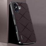 Plain Leather PC Phone Case, For iPhone 17 Pro Max, For iPhone 17 Pro, For iPhone 17, For iPhone Air