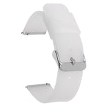 Stainless Steel Silver Pin Buckle Solid Color Silicone Waterproof Watch Band, 24mm