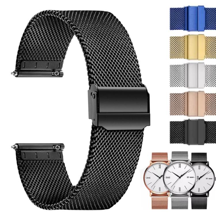 Milanese Buckle Stainless Steel Watch Band, 8mm, 10mm, 12mm, 13mm, 14mm, 15mm, 16mm, 17mm, 18mm
