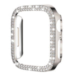 xDfind Double Row Diamond Hollow PC Watch Cover, For Apple Watch Series 9 / 8 / 7 45mm, For Apple Watch Series 9 / 8 / 7 41mm, For Apple Watch Series 3 / 2 / 1 38mm, For Apple Watch Series 3 / 2 / 1 42mm