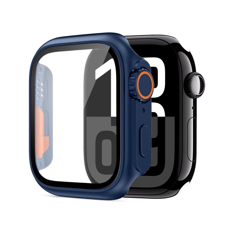 xDfind Change to Ultra 49mm Tempered Glass Film Integrated PC Watch Cover, For Apple Watch Series 6 / 5 / 4 / SE 44mm, For Apple Watch Series 9 / 8 / 7 45mm, For Apple Watch Series 9 / 8 / 7 41mm
