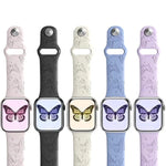 xDfind 3D Laser Engraving Silicone Watch Band, For Apple Watch 42 / 44 / 45 / 46 / 49mm, For Apple Watch 38 / 40 / 41 / S11 42mm