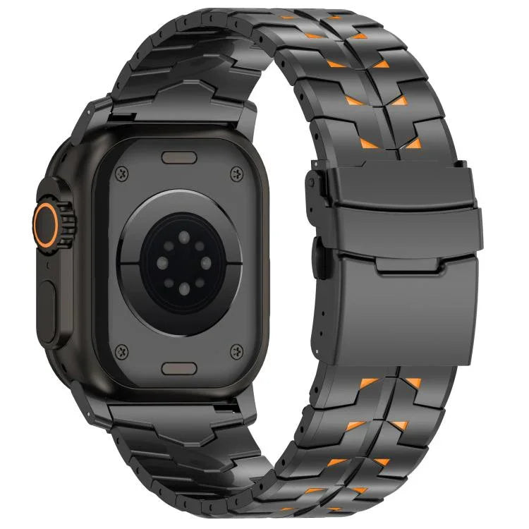 26mm Wide Dual-color Detachable Safety Clasp Titanium Alloy Watch Band, For Apple Watch 46mm / 49mm / 45mm / 44mm