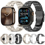 Detachable Safety Clasp Titanium Alloy Watch Band, For Apple Watch 46mm / 49mm / 45mm / 44mm, For Apple Watch 42mm / 41mm / 40mm / 38mm