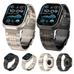 Three-bead Safety Clasp Titanium Alloy Watch Band, For Apple Watch 46mm / 49mm / 45mm / 44mm, For Apple Watch 42mm / 41mm / 40mm / 38mm