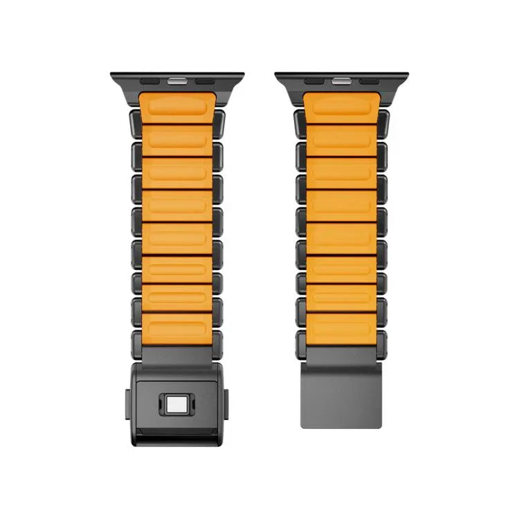 Magnetic Norman Buckle Integrated One-bead Stainless Steel Watch Band, For Apple Watch 46mm / 49mm / 45mm / 44mm