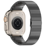 One-bead Quick-release Flat Buckle Titanium Alloy Watch Band, For Apple Watch 46mm / 49mm / 45mm / 44mm, For Apple Watch 42mm / 41mm / 40mm / 38mm