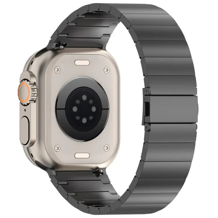 One-bead Quick-release Flat Buckle Titanium Alloy Watch Band, For Apple Watch 46mm / 49mm / 45mm / 44mm, For Apple Watch 42mm / 41mm / 40mm / 38mm