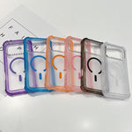 Transparent Matte TPU Hybrid PC 3-in-1 MagSafe Phone Case, For iPhone 15 Pro Max, For iPhone 15 Pro, For iPhone 15 Plus, For iPhone 15, For iPhone 14 Plus, For iPhone 14, For iPhone 14 Pro, For iPhone 14 Pro Max