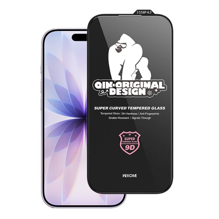 WK WTP-120 Qin Series 9D Curved Large Arc HD Tempered Glass Film, For iPhone 17 Pro Max, For iPhone 17 Pro, For iPhone 17 / 16 Pro, For iPhone Air