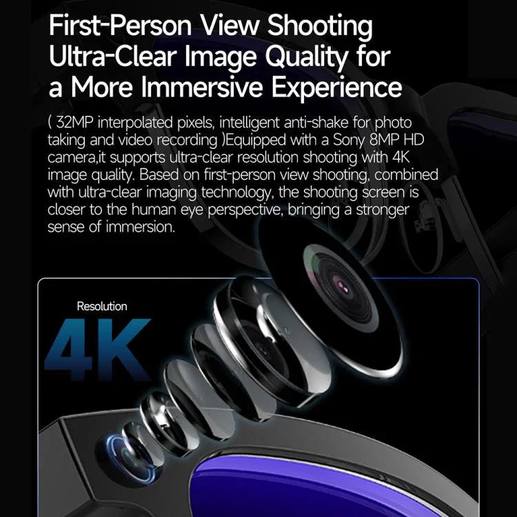 W630 800W WiFi4 AI Photo Recognition Smart Translation Bluetooth Call Glasses