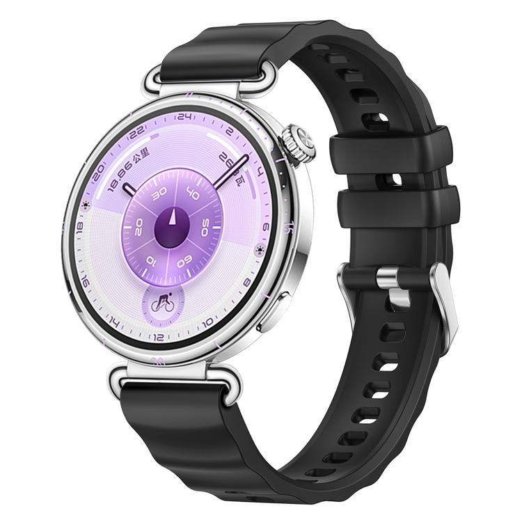 xDfind Quick Release Spring Bar Silver Buckle Solid Color Silicone Watch Band, For Huawei Watch GT 6 / 5 / 4 41mm