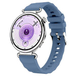 xDfind Quick Release Spring Bar Silver Buckle Solid Color Silicone Watch Band, For Huawei Watch GT 6 / 5 / 4 41mm
