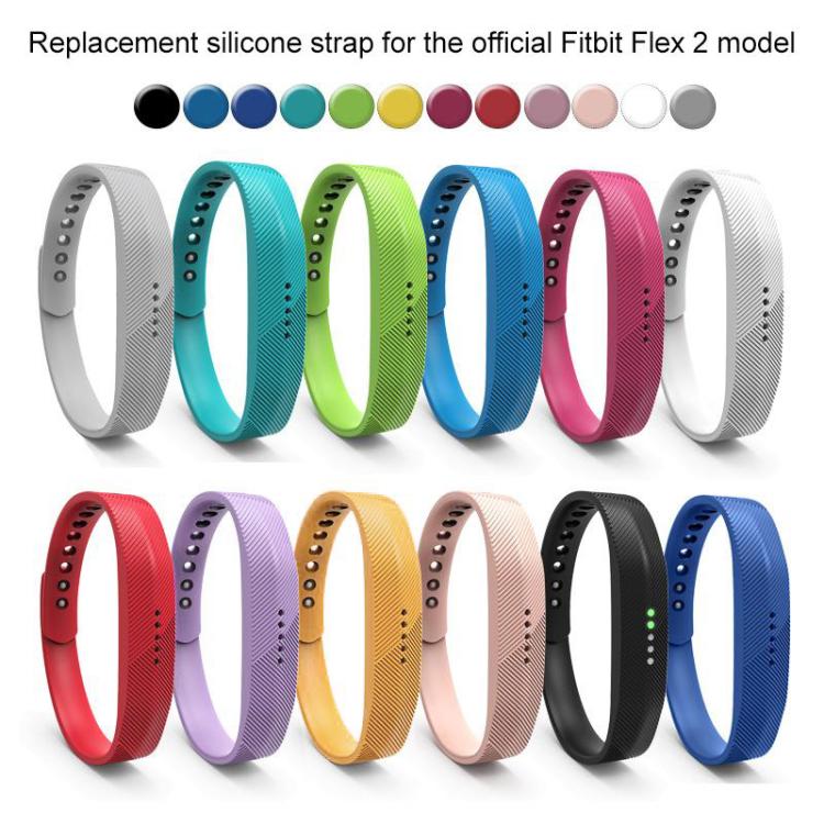 For Fitbit Flex 2 xDfind Translucent Film Metal Buckle Silicone Watch Band, S, L