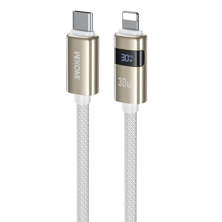 WK WDC-104 Raython 2 Digital Display 30W Type-C to 8 Pin Fast Charging Data Cable, Length: 1.2m, WDC-104