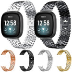 xDfind Fish Scale Texture Metal Watch Band, For Fitbit Versa 4/Versa 3/Sense 2/Sense, For Fitbit Versa 2/Versa/Versa Lite