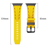 Black Pin Buckle Silicone Watch Band, For Apple Watch 46mm / 49mm / 45mm / 44mm, For Apple Watch 42mm / 41mm / 40mm / 38mm
