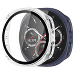xDfind Tempered Film Integrated Frosted PC Watch Protective Cover, For Samsung Galaxy Watch8 44mm, For Samsung Galaxy Watch8 40mm