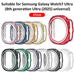 xDfind Single Row Diamond Hollow PC Watch Cover, For Galaxy Watch Ultra2 2026 / 2025 / 1 2024