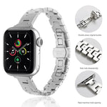 H-style Width 14mm Stainless Steel Metal Watch Band, For Apple Watch 46mm / 49mm / 45mm / 44mm, For Apple Watch 42mm / 41mm / 40mm / 38mm