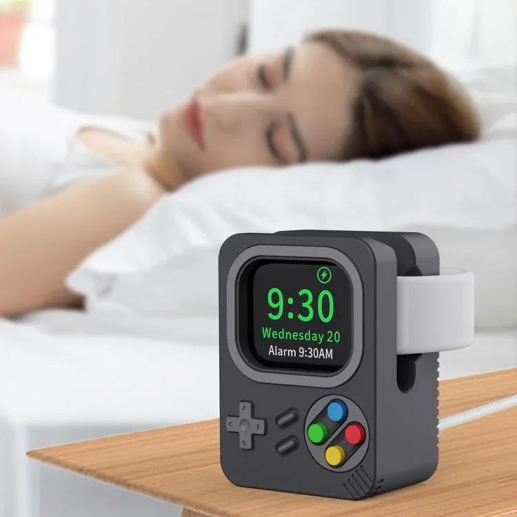 For Apple Watch ZX-ZJ01 Retro Game Console Silicone Charging Stand Base