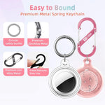 XDcase 2 Pack Full-cover Waterproof TPU Protective Case with Keychain, For AirTag 2nd Gen / 1st Gen