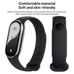 5 Pack xDfind Metal Buckle Solid Color Silicone Watch Band, For Xiaomi Smart Band 10 / 9 / 8