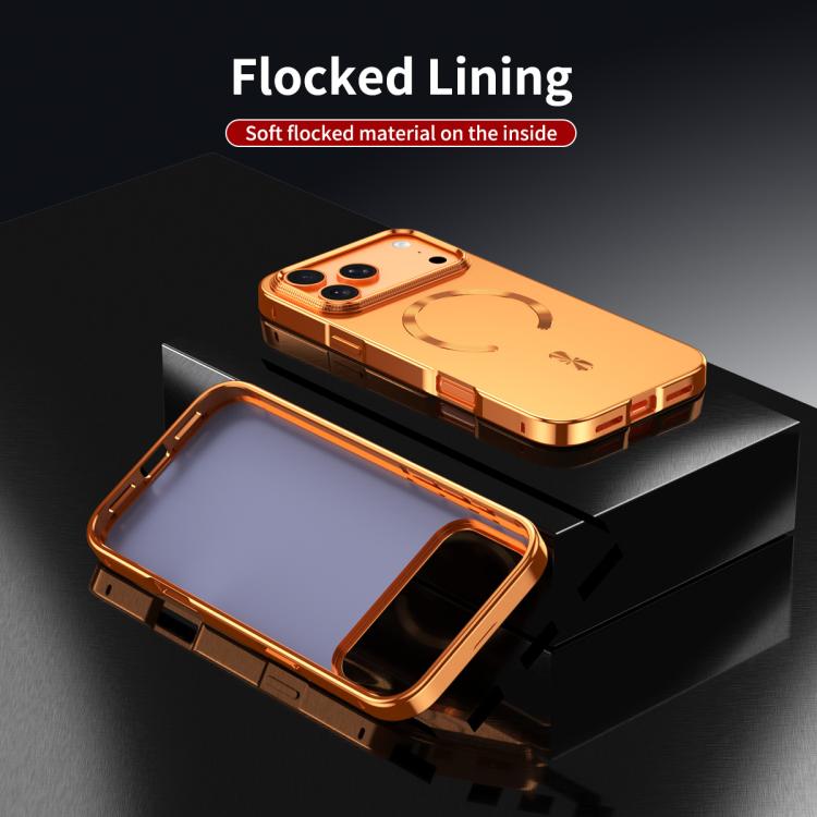 Frosted Magnetic Shield MagSafe Alloy Metal Phone Case, For iPhone 17 Pro Max, For iPhone 17 Pro, For iPhone 17, For iPhone Air, For iPhone 16 Pro Max, For iPhone 16 Pro, For iPhone 15 Pro Max, For iPhone 15 Pro