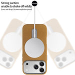 VIETAO Suede MagSafe PU Leather Phone Case with Holder, For iPhone 17 Pro Max, For iPhone 17 Pro, For iPhone 17, For iPhone Air