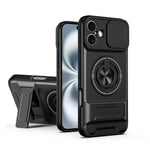 Lens Sliding Window Multifunctional Magnetic Shockproof Phone Case, For iPhone 16 Plus, For iPhone 16, For iPhone 15 Pro Max, For iPhone 15 Pro, For iPhone 15, For iPhone 14 Plus, For iPhone 14, For iPhone 14 Pro, For iPhone 14 Pro Max