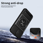 Lens Sliding Window Multifunctional Magnetic Shockproof Phone Case, For iPhone 7