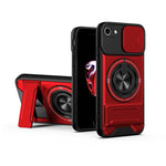 Lens Sliding Window Multifunctional Magnetic Shockproof Phone Case, For iPhone 7
