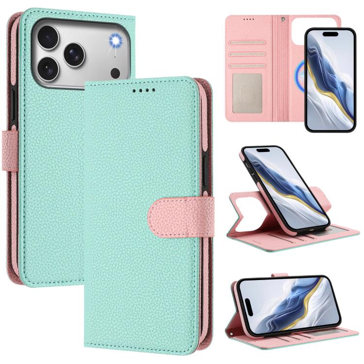 Detachable Litchi Texture Magnetic Side-Patch Vegan Leather Phone Case, For iPhone 17 Pro Max, For iPhone 17 Pro, For iPhone 17, For iPhone Air, For iPhone 16 Pro Max, For iPhone 16 Pro, For iPhone 16 Plus, For iPhone 16