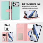 Detachable Litchi Texture Magnetic Side-Patch Vegan Leather Phone Case, For iPhone 17 Pro Max, For iPhone 17 Pro, For iPhone 17, For iPhone Air, For iPhone 16 Pro Max, For iPhone 16 Pro, For iPhone 16 Plus, For iPhone 16