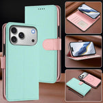 Detachable Litchi Texture Magnetic Side-Patch Vegan Leather Phone Case, For iPhone 17 Pro Max, For iPhone 17 Pro, For iPhone 17, For iPhone Air, For iPhone 16 Pro Max, For iPhone 16 Pro, For iPhone 16 Plus, For iPhone 16