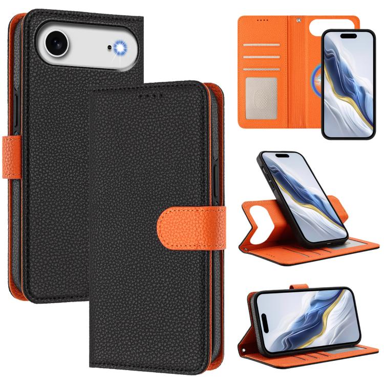Detachable Litchi Texture Magnetic Side-Patch Vegan Leather Phone Case, For iPhone 17 Pro Max, For iPhone 17 Pro, For iPhone 17, For iPhone Air, For iPhone 16 Pro Max, For iPhone 16 Pro, For iPhone 16 Plus, For iPhone 16