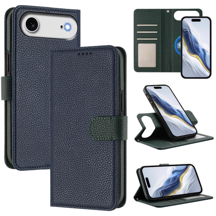 Detachable Litchi Texture Magnetic Side-Patch Vegan Leather Phone Case, For iPhone 17 Pro Max, For iPhone 17 Pro, For iPhone 17, For iPhone Air, For iPhone 16 Pro Max, For iPhone 16 Pro, For iPhone 16 Plus, For iPhone 16