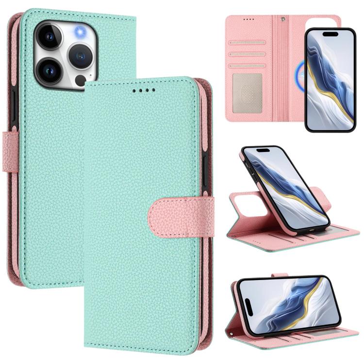 Detachable Litchi Texture Magnetic Side-Patch Vegan Leather Phone Case, For iPhone 17 Pro Max, For iPhone 17 Pro, For iPhone 17, For iPhone Air, For iPhone 16 Pro Max, For iPhone 16 Pro, For iPhone 16 Plus, For iPhone 16