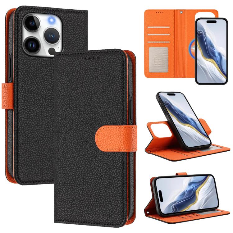 Detachable Litchi Texture Magnetic Side-Patch Vegan Leather Phone Case, For iPhone 17 Pro Max, For iPhone 17 Pro, For iPhone 17, For iPhone Air, For iPhone 16 Pro Max, For iPhone 16 Pro, For iPhone 16 Plus, For iPhone 16