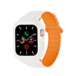 Reverse Buckle Magnetic Integrated TPU Cover Silicone Watch Band, For Apple Watch 45mm / 44mm, For Apple Watch 41mm / 40mm