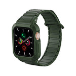 Reverse Buckle Magnetic Integrated TPU Cover Silicone Watch Band, For Apple Watch 45mm / 44mm, For Apple Watch 41mm / 40mm