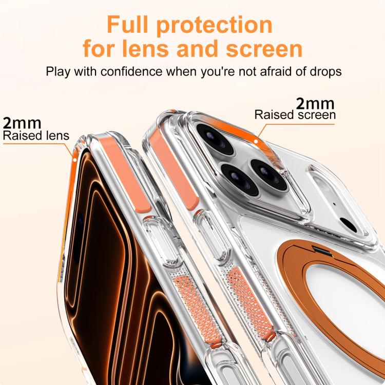 Ice Armor Magnetic Rotation Holder PC Hybrid TPU Phone Case, For iPhone 17 Pro Max, For iPhone 17 Pro, For iPhone Air