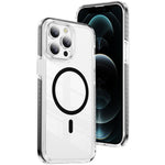Crystal Shield Clear Magnetic Acrylic Hybrid TPU Phone Case, For iPhone 13 Pro Max, For iPhone 13 Pro, For iPhone 12 / 12 Pro, For iPhone 12 Pro Max