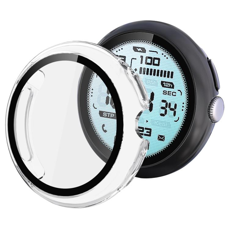 xDfind Tempered Film Integrated Oil Spraying PC Watch Protective Cover, For Google Pixel Watch 4 / 3 45mm, For Google Pixel Watch 4 / 3 / 2 / 1 41mm