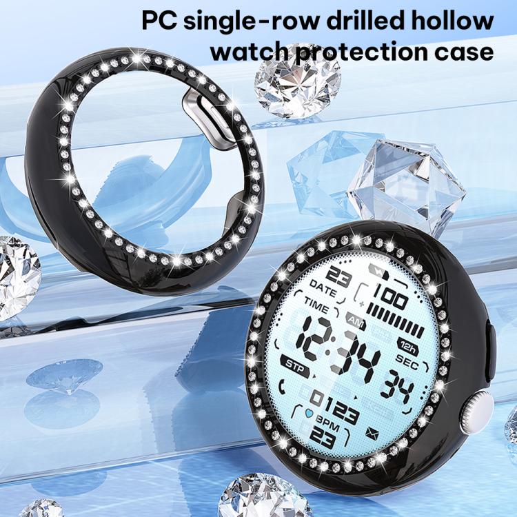 xDfind Single Row Diamond Hollow PC Watch Cover, For Google Pixel Watch 4 / Watch 3 45mm, For Google Pixel Watch 4 / 3 / 2 / 1 41mm